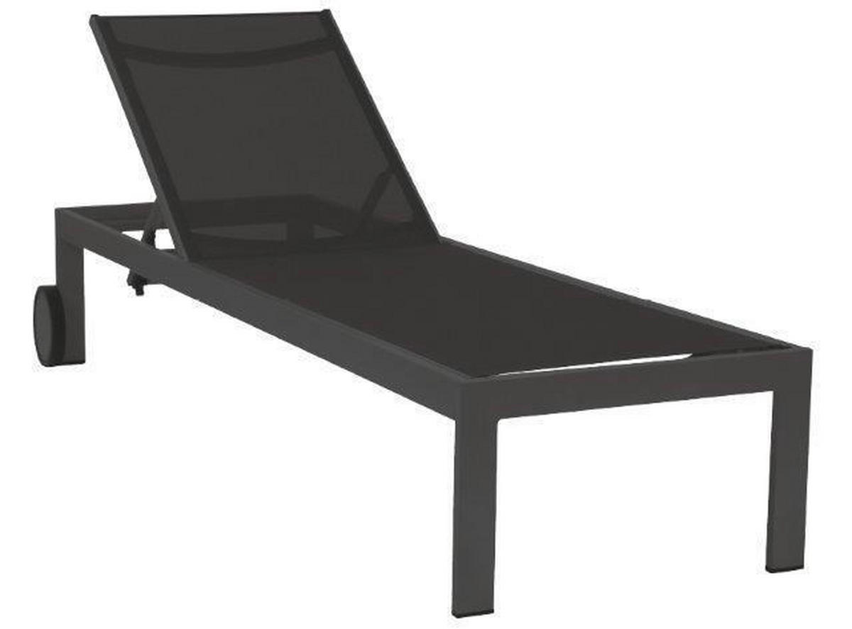 SONNENLIEGE 60/35/198 cm  - Anthrazit, Basics, Textil/Metall (60/35/198cm) - Gardenson