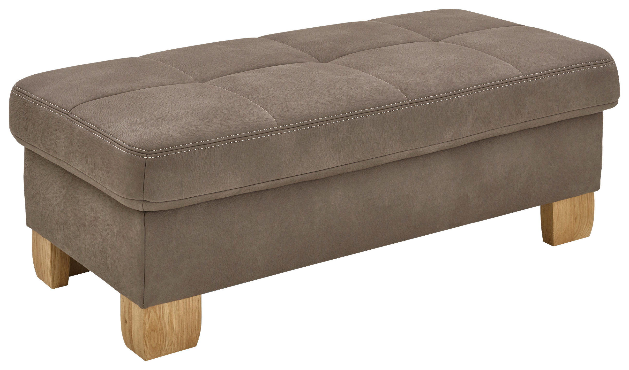 HOCKER in Textil Braun  - Beige/Braun, Konventionell, Holz/Textil (130/47/65cm) - Voleo