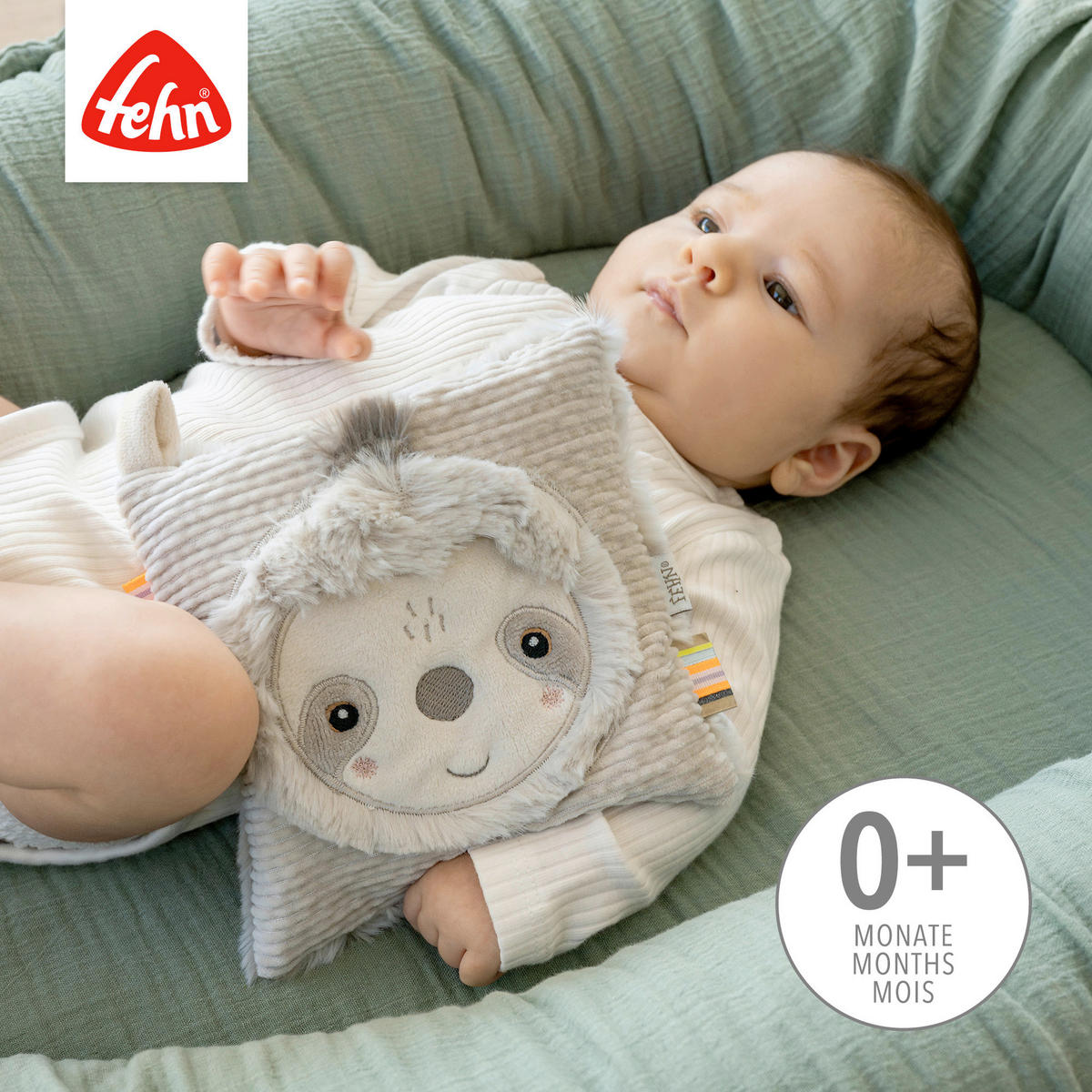 KIRSCHKERNKISSEN Faultier Lazy  - Hellgrau, Basics, Textil (17/17/1cm) - Fehn