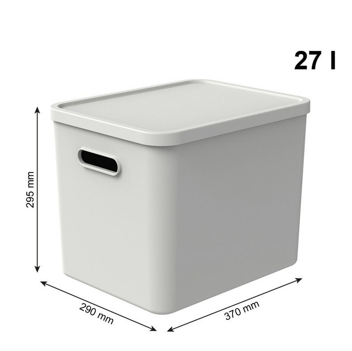 AUFBEWAHRUNGSBOX    37/29/29,5 cm  - Weiß, KONVENTIONELL, Kunststoff (37/29/29,5cm) - Rotho