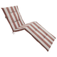 LIEGENAUFLAGE Streifen  - Creme/Braun, Basics, Textil (200/6/65cm)