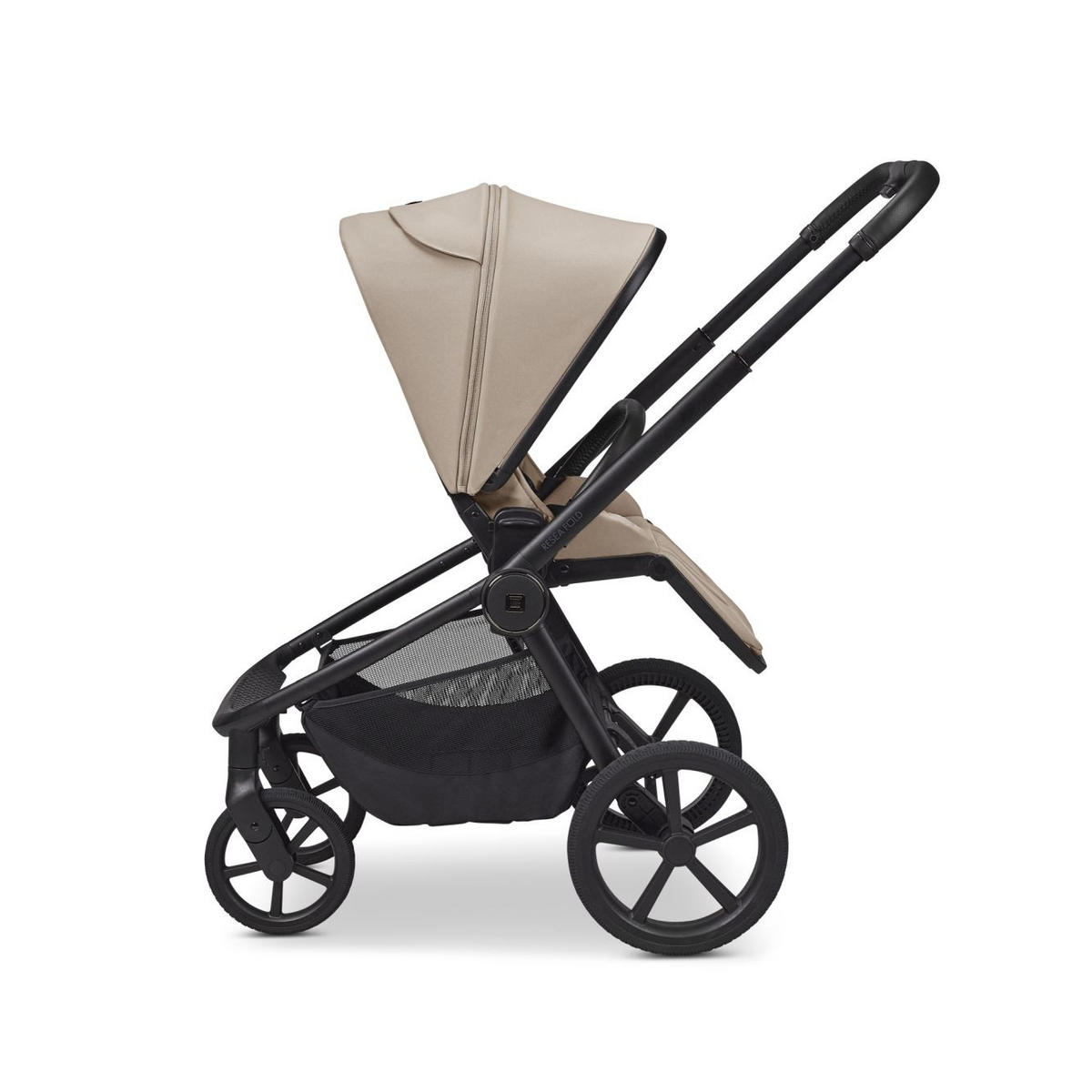 KOMBIKINDERWAGEN  Resea Fold  sand  - Sandfarben/Schwarz, Basics, Textil/Metall (116/57/94cm) - Moon