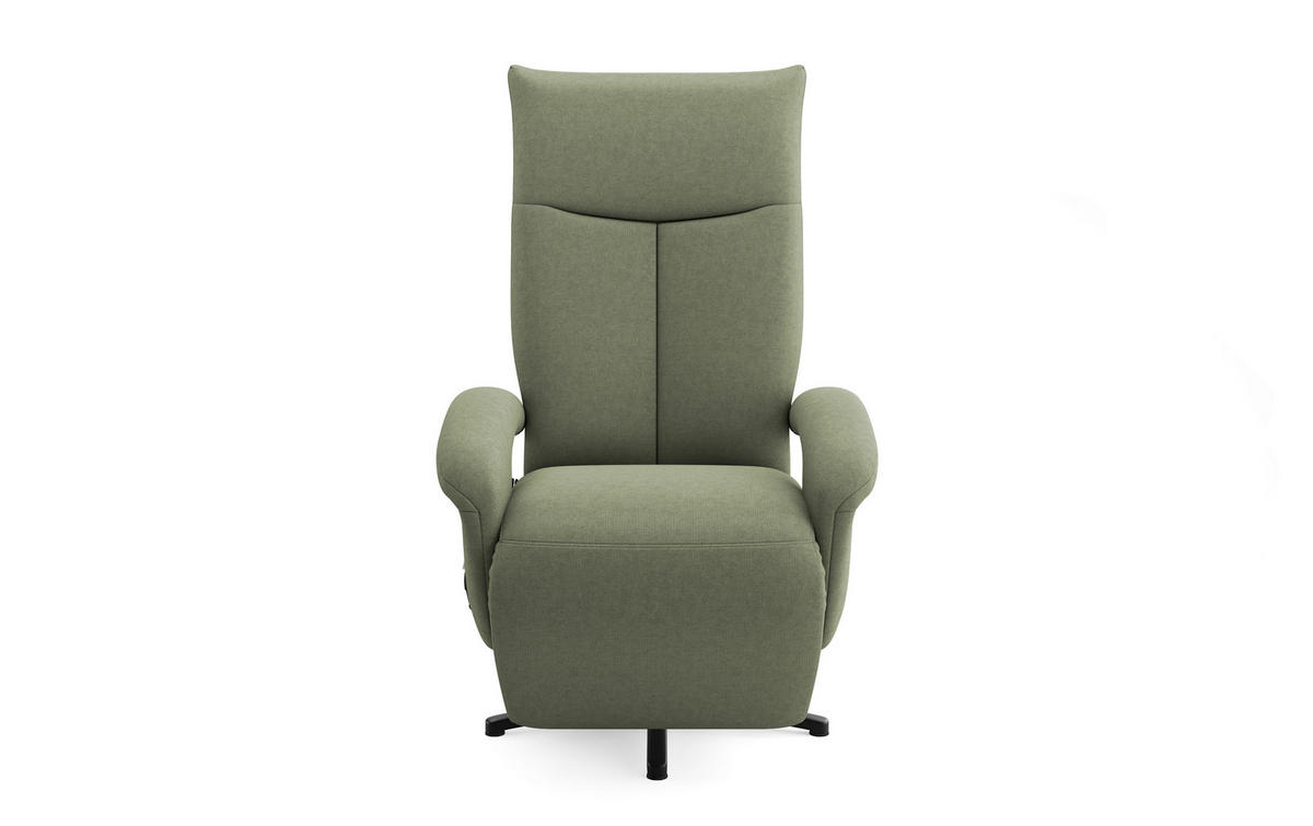 SESSEL in Flachgewebe Olivgrün  - Schwarz/Olivgrün, Modern, Textil/Metall (74/112/82cm) - Sit & More