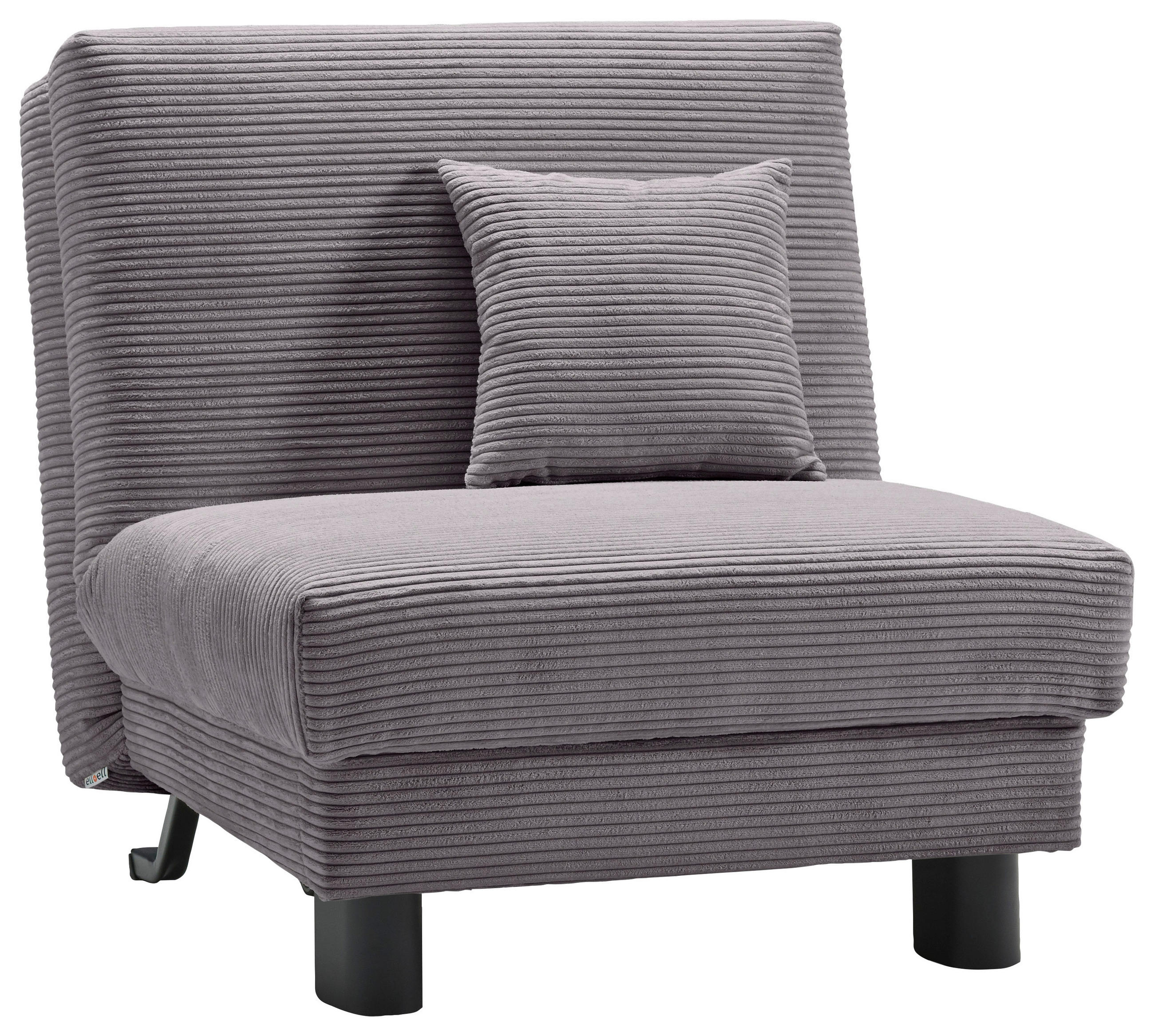 SCHLAFSESSEL Cord Grau    - Schwarz/Grau, Design, Textil/Metall (85/85/100cm) - Carryhome