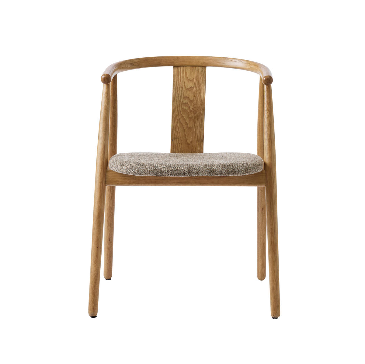 ARMLEHNSTUHL  in Webstoff  - Eichefarben/Naturfarben, Basics, Holz/Textil (59/76,6/52cm) - Boxxx