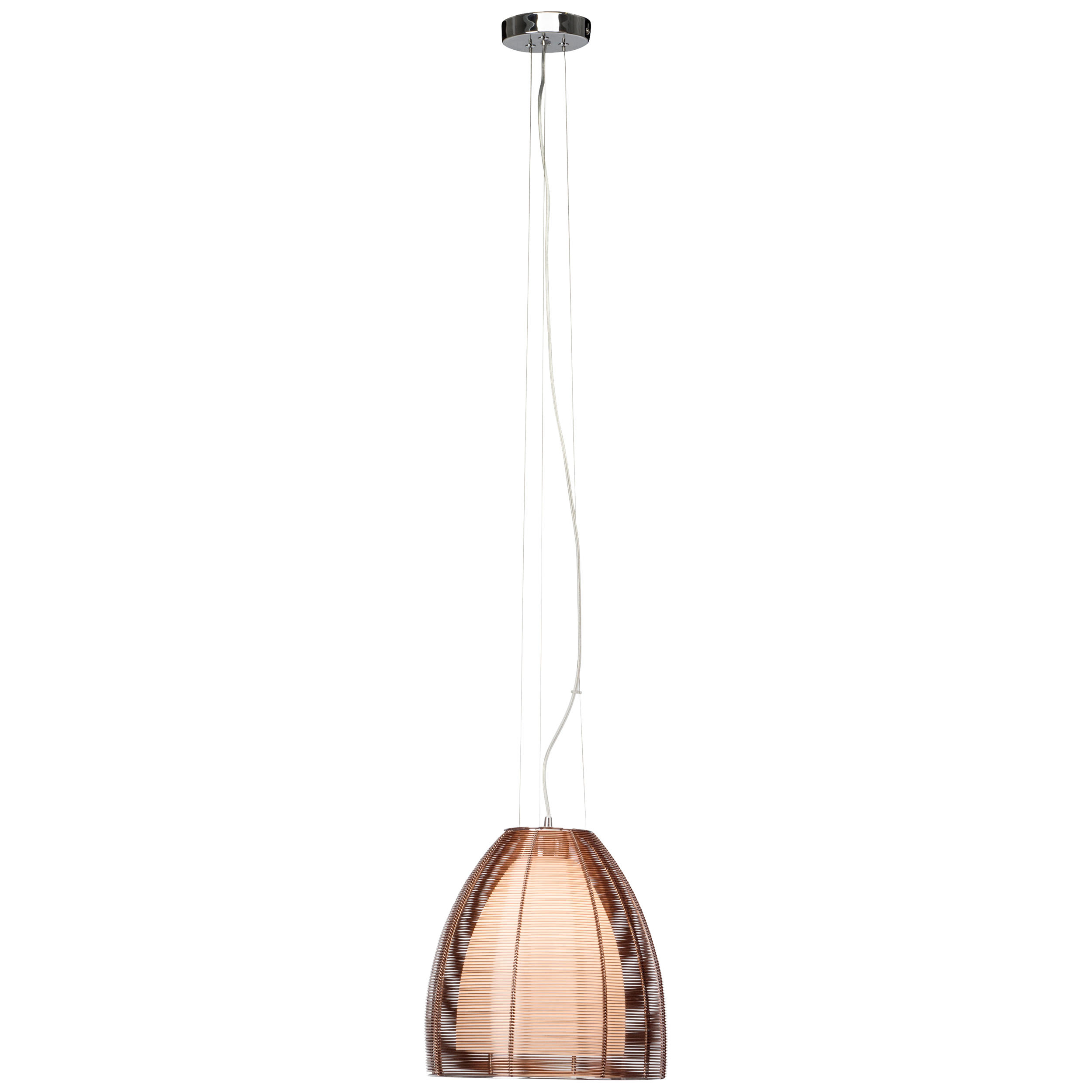 HÄNGELEUCHTE 30/130 cm    - Chromfarben/Bronzefarben, Design, Glas/Metall (30/130cm) - Brilliant