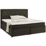 BOXSPRINGBETT 180/200 cm  in Dunkelbraun  - Dunkelbraun/Schwarz, Design, Kunststoff/Textil (180/200cm) - Xora