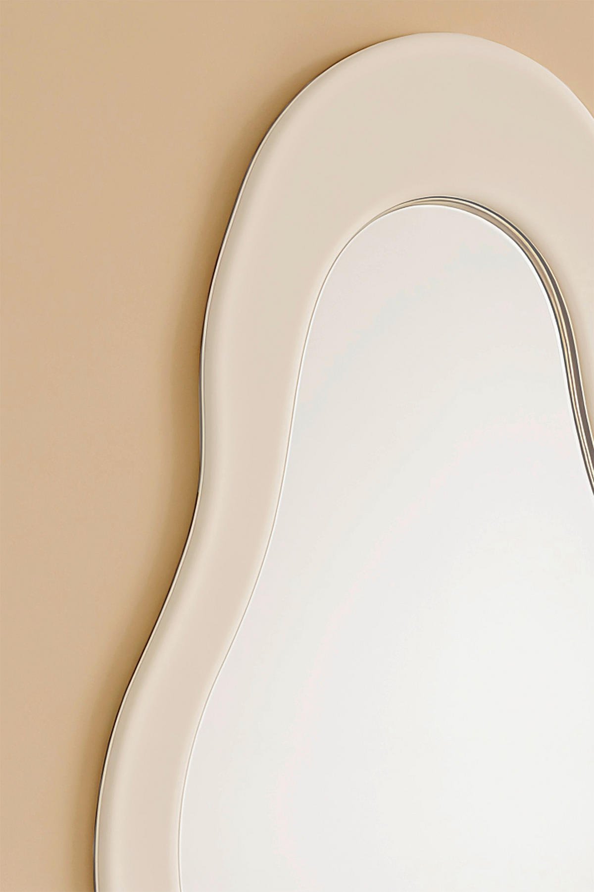 SPIEGEL 62/120/3 cm    in wellenförmig  - Weiß, Design, Glas/Holzwerkstoff (62/120/3cm) - MID.YOU