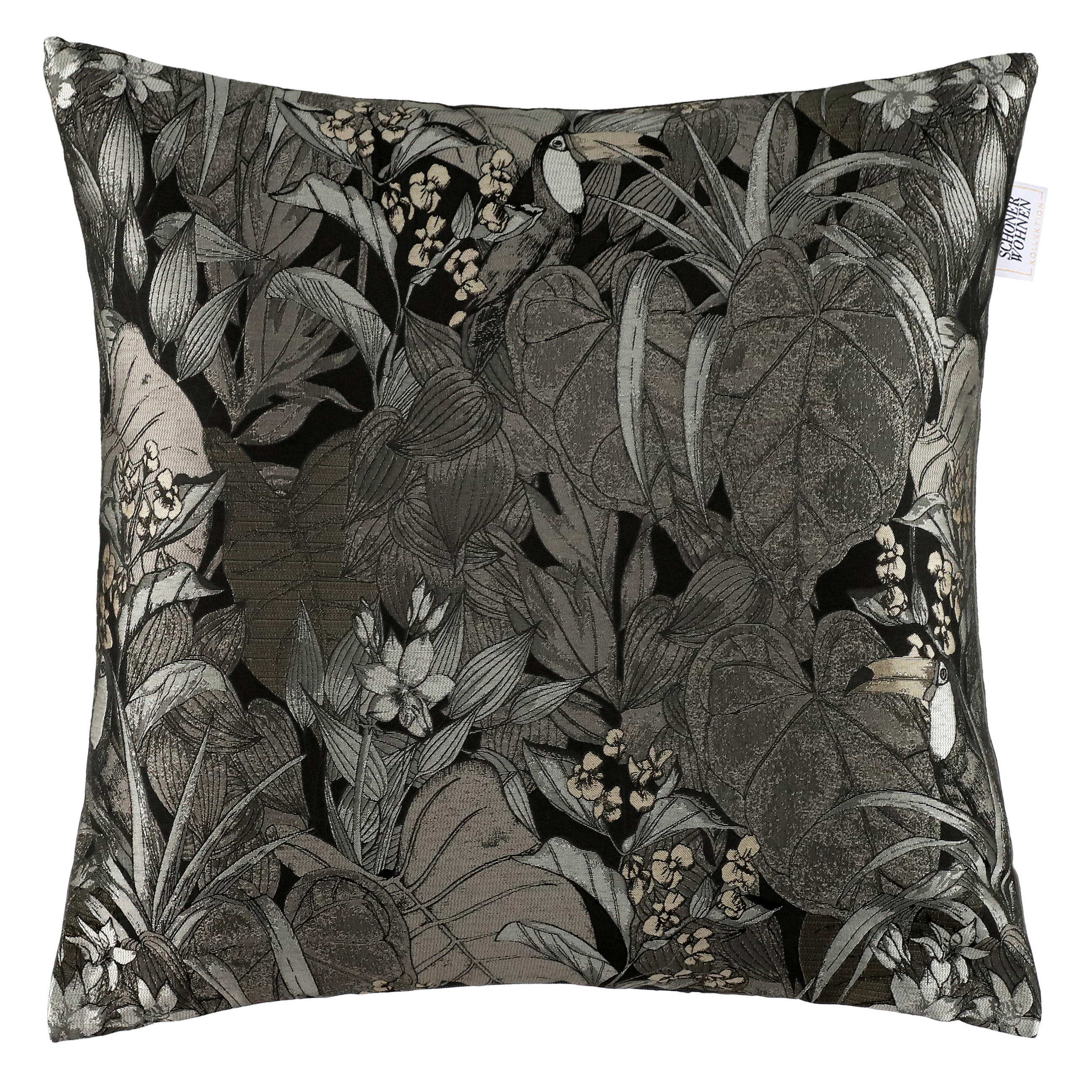KISSENBEZUG Schöner Wohnen - Toucan anthrazit 45/45 cm  - Anthrazit, Textil (45/45cm) - Schöner Wohnen