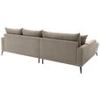 ECKSOFA  in Cord Taupe  173/280 cm  - Taupe/Schwarz, KONVENTIONELL, Textil/Metall (173/280cm) - Hom`in