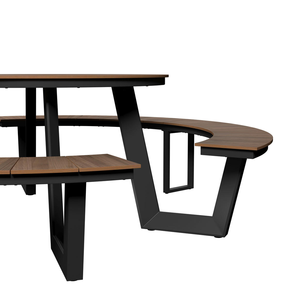 GARTENTISCHGRUPPE  - Anthrazit/Teakfarben, MODERN, Kunststoff/Metall (239/75cm) - Ambia Garden