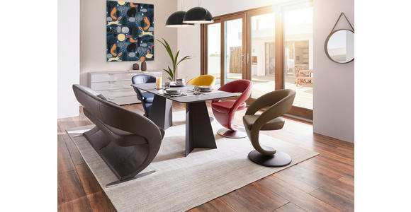 STUHL in Stahl Echtleder pigmentiert Metall, Leder - Edelstahlfarben/Dunkelblau, Design, Leder/Metall (62/86/61cm) - Moderano