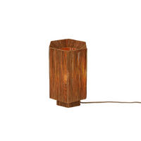 STOLNÁ LAMPA, nožný spínač, E27, 22/22/36 cm - hnedá, Basics, prírodné materiály (22/22/36cm) - Good & Mojo