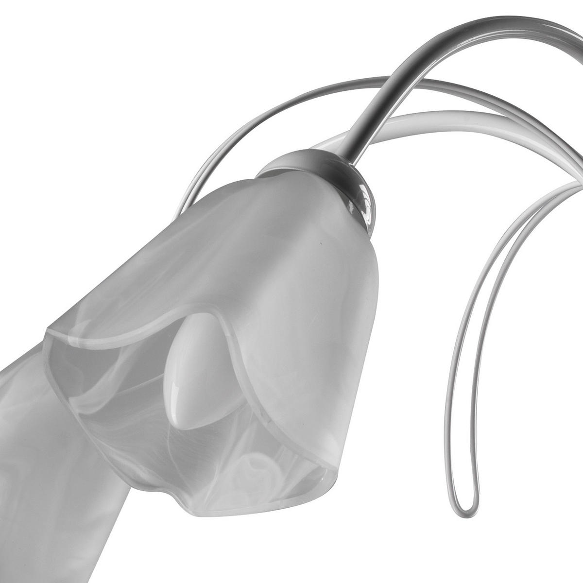 KRONLEUCHTER 70/100 cm   - Weiß, KONVENTIONELL, Glas/Metall (70/100cm)