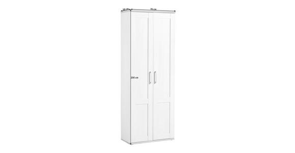 GARDEROBENSCHRANK 76/200/38 cm  - Eichefarben/Silberfarben, Design, Holzwerkstoff/Kunststoff (76/200/38cm) - Xora