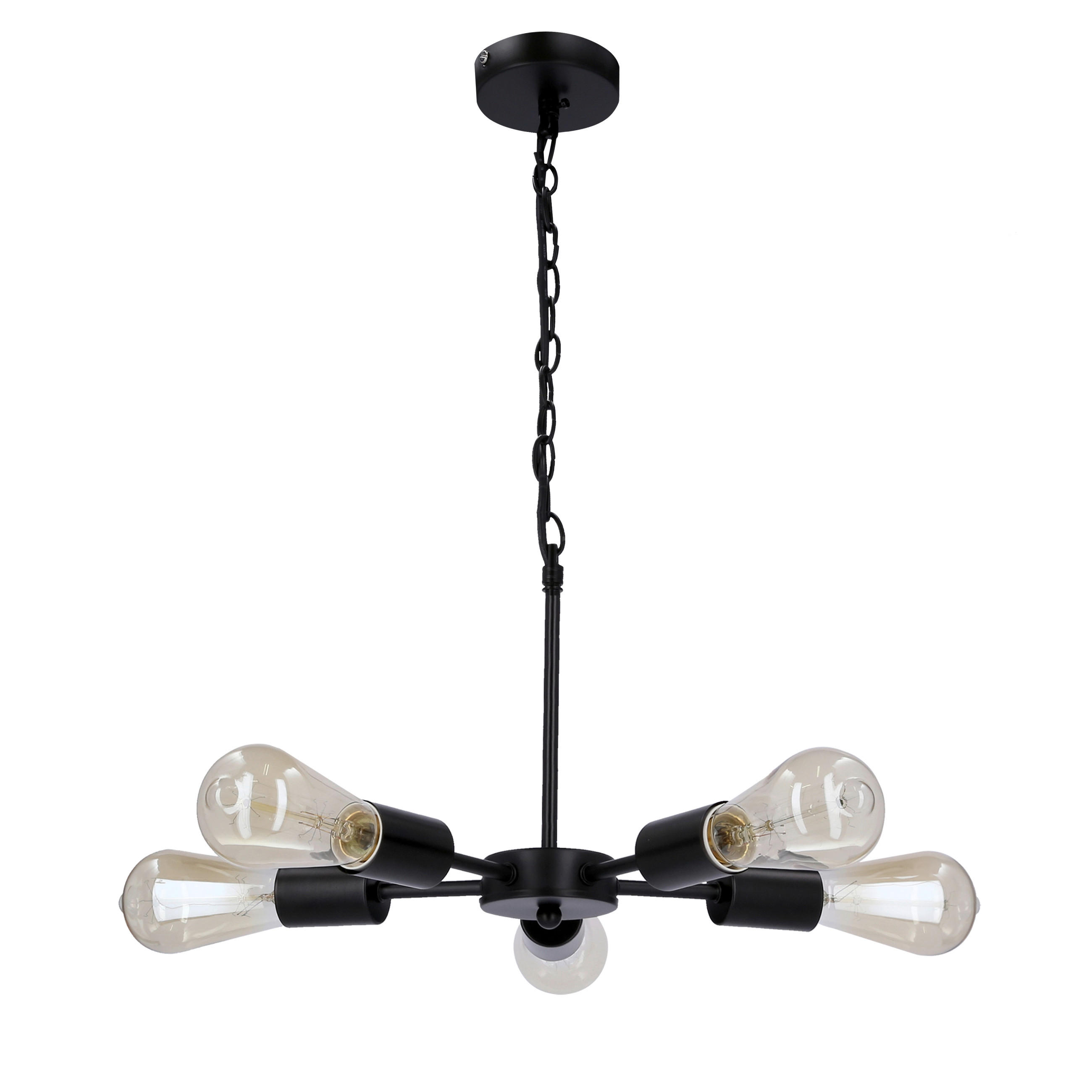PENDELLEUCHTE Sparta 36/36/105 cm   - Schwarz, Design, Metall (36/36/105cm)