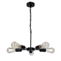 PENDELLEUCHTE Sparta 36/36/105 cm   - Schwarz, Design, Metall (36/36/105cm)