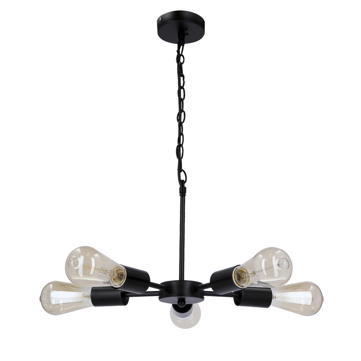 PENDELLEUCHTE Sparta 36/36/105 cm   - Schwarz, Design, Metall (36/36/105cm)