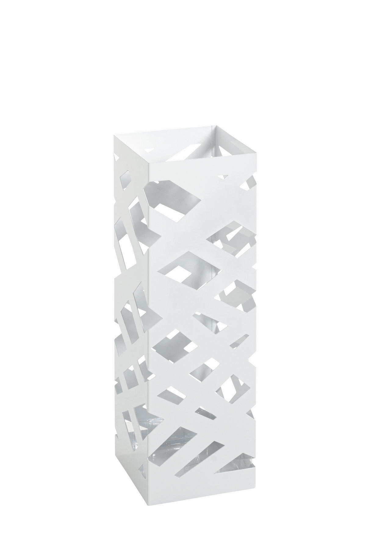 STOJAN NA DÁŽDNIKY, biela - biela, Design, kov (16/48/16cm)