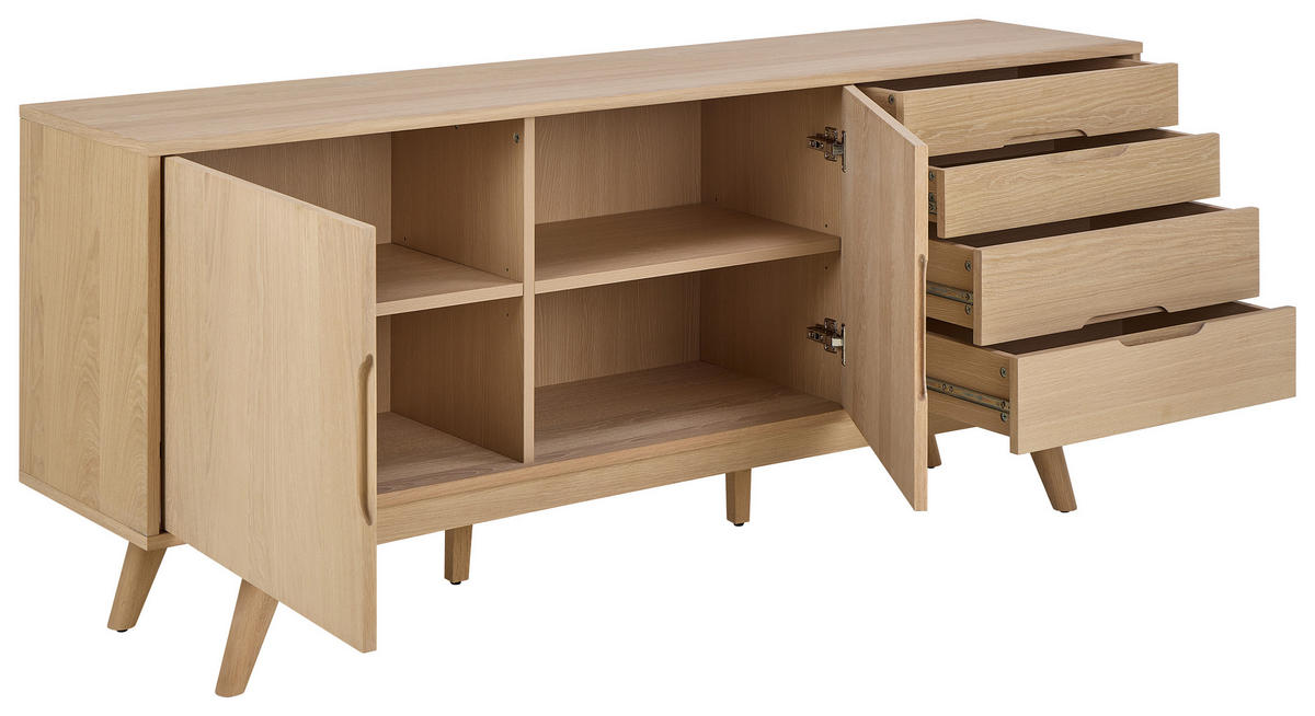 SKÄNK 180/75/40 cm  - vit/ekfärgad, Design, trämaterial (180/75/40cm) - MID.YOU