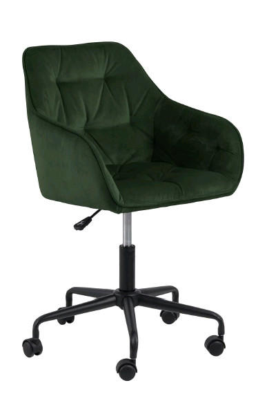 XXXLutz Drehstuhl Schwarz, Dunkelgrün 59x92x58.5 cm