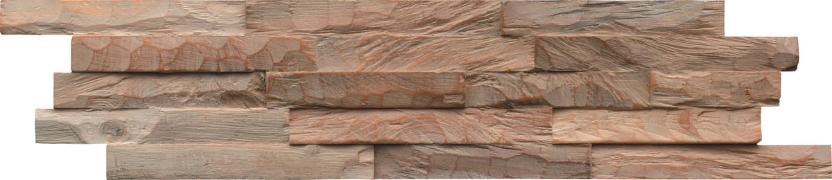 WANDVERKLEIDUNG 11 Stück  - Graubraun, Basics, Holz (61/15/2cm)