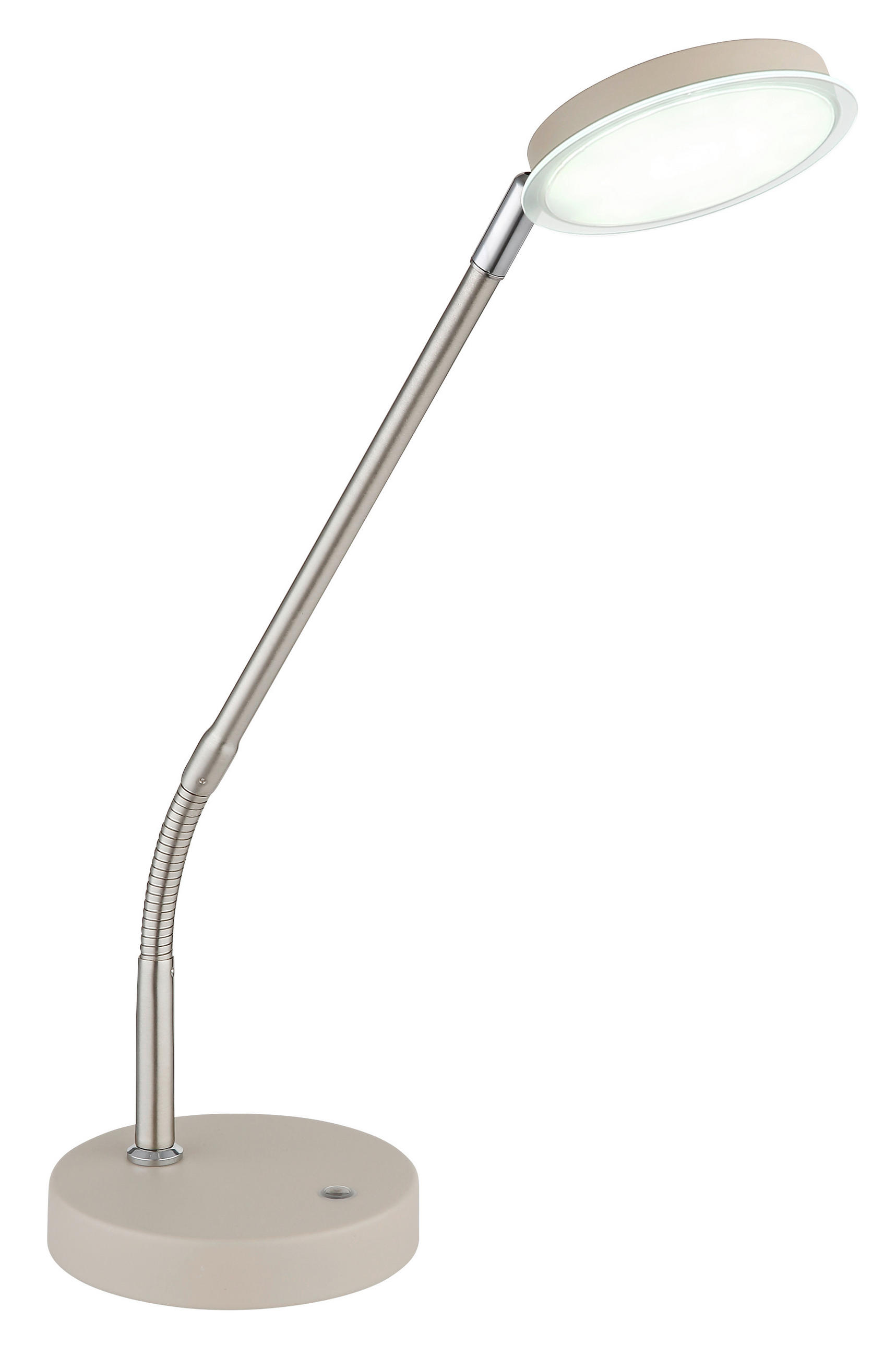 LED-TISCHLEUCHTE Silvio 43/13/53,5 cm  - Sandfarben/Klar, Design, Kunststoff/Metall (43/13/53,5cm)