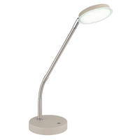 LED-TISCHLEUCHTE Silvio 43/13/53,5 cm  - Sandfarben/Klar, Design, Kunststoff/Metall (43/13/53,5cm)