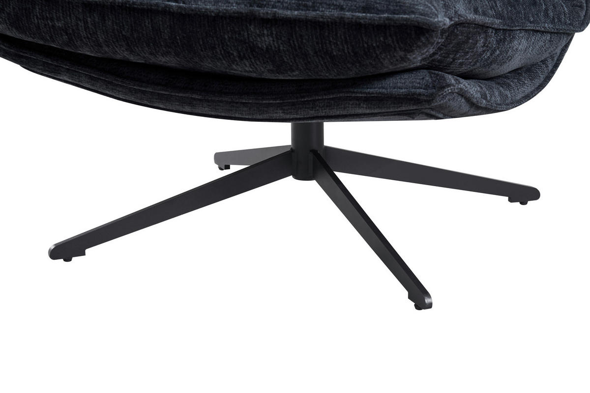 SESSEL 76/84/99 cm  in Struktur Schwarz  - Schwarz, Basics, Textil/Metall (76/84/99cm) - Carryhome