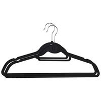 KLEIDERBÜGEL - Silberfarben/Schwarz, Basics, Kunststoff/Metall (44,5cm) - Homeware