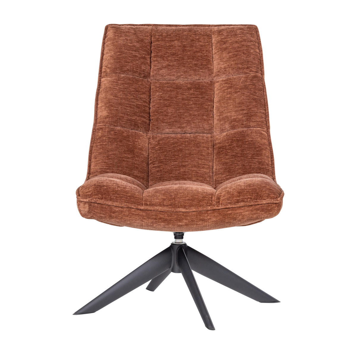 SESSEL in Chenille Rostfarben  - Rostfarben/Schwarz, MODERN, Textil/Metall (70/97/85cm) - Livetastic