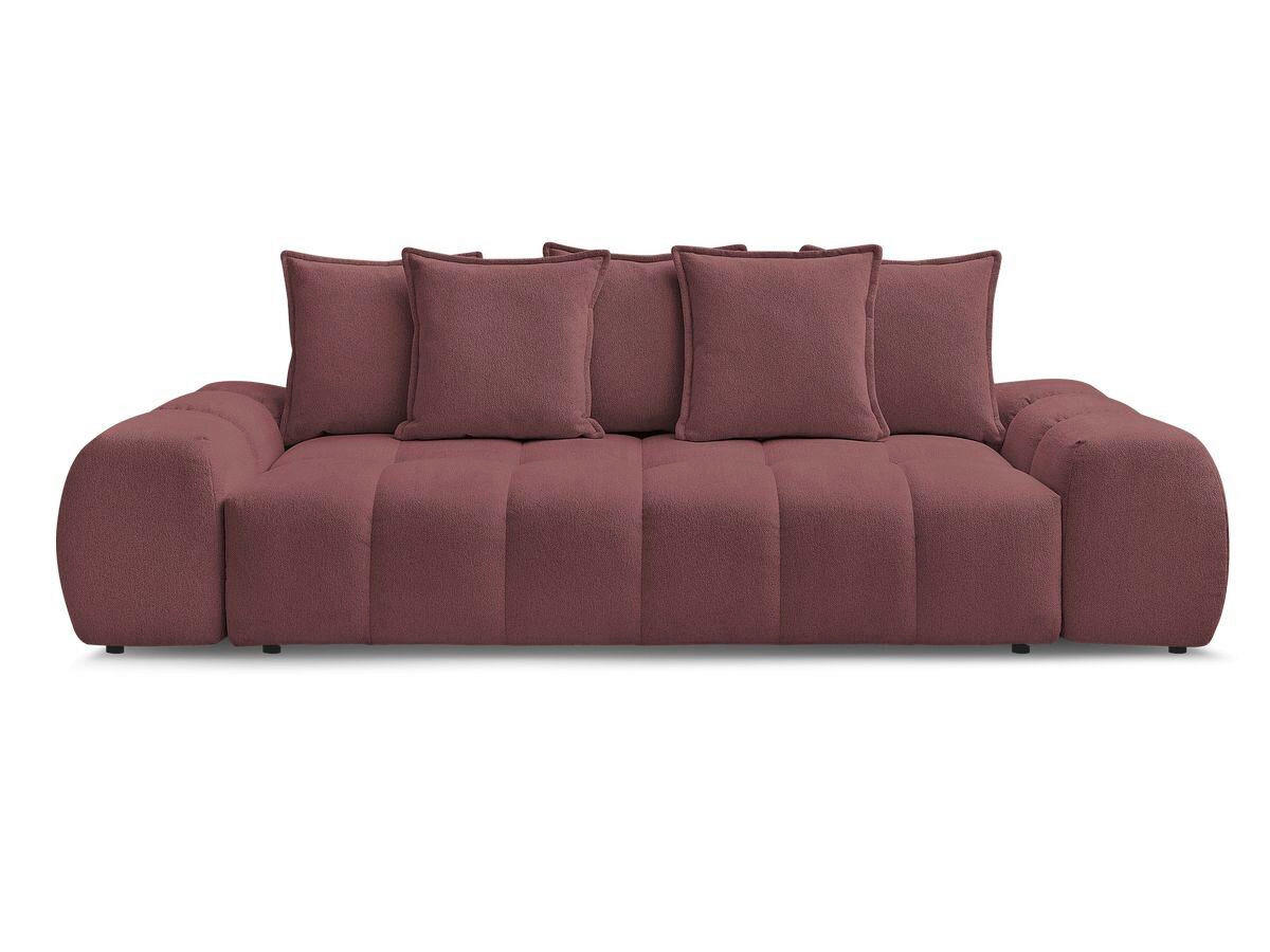 SCHLAFSOFA EVEREST  mit Armteil links, Armteil rechts Flachgewebe Rot  - Rot/Schwarz, MODERN, Kunststoff/Textil (278/115/90cm) - Livetastic