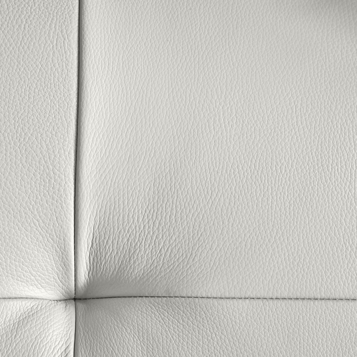 ECKSOFA Creme Echtleder  - Creme/Schwarz, Design, Leder/Metall (246/175cm) - Livetastic