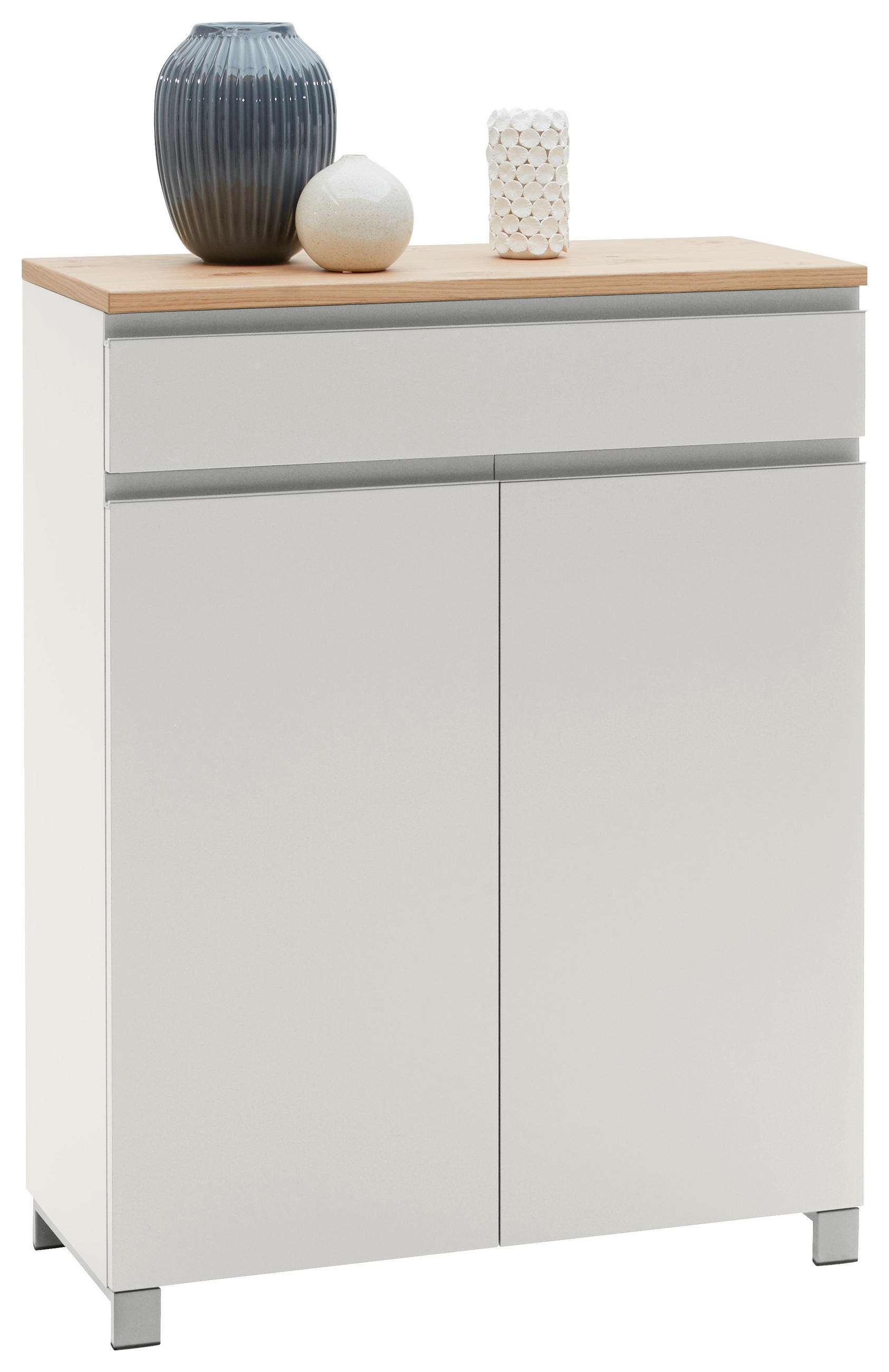 SCHUHSCHRANK 84/108/37 cm  - Weiss/Eichefarben, Design, Holz/Holzwerkstoff (84/108/37cm) - Dieter Knoll