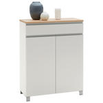 SCHUHSCHRANK Dieter Knoll  in 84/108/37 cm  - Eichefarben/Silberfarben, Design, Holz/Holzwerkstoff (84/108/37cm) - Dieter Knoll