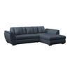 ECKSOFA in Webstoff Dunkelblau  - Schwarz/Dunkelblau, Design, Kunststoff/Textil (278/187cm) - Livetastic