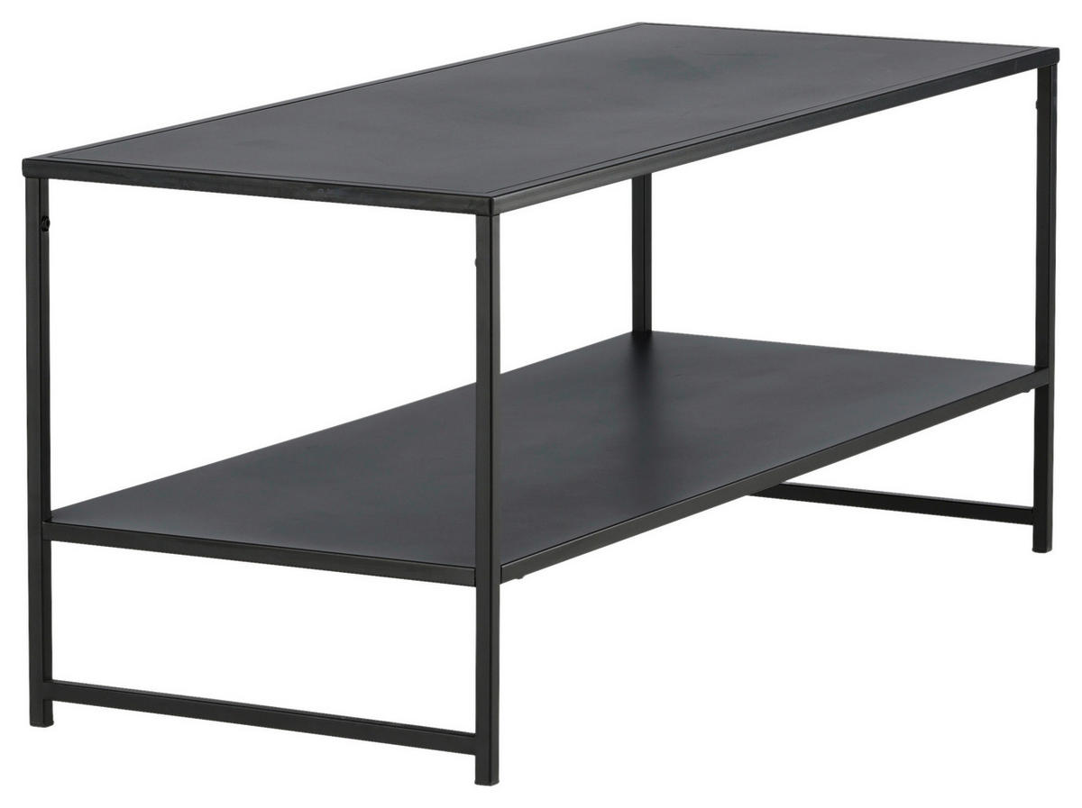COUCHTISCH 102/43/45 cm rechteckig Schwarz  - Schwarz, Design, Metall (102/43/45cm) - Livetastic