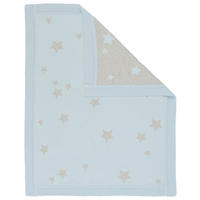 SCHMUSEDECKE Sterne  80/100 cm  - Grau/Hellblau, Design, Textil (80/100cm) - Patinio