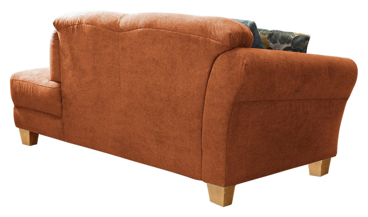 RÉCAMIERE in Flachgewebe Terracotta  - Terracotta/Naturfarben, KONVENTIONELL, Holz/Textil (194/84/91cm) - Sit & More