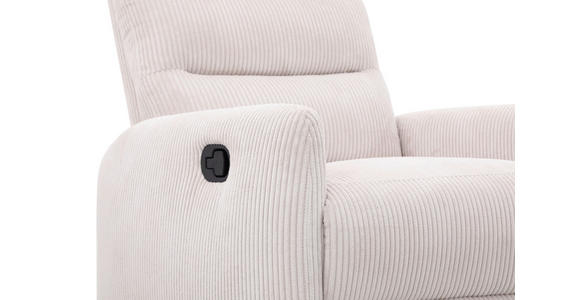 RELAXSESSEL Cord Relaxfunktion    - Beige/Schwarz, Design, Textil/Metall (78/107/95cm) - Carryhome