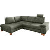 ECKSCHLAFSOFA in Chenille Dunkelgrün  - Wildeiche/Dunkelgrün, Modern, Holz/Textil (206/261cm) - Livetastic