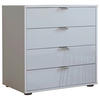 KOMÓD 80/70/43 cm  - krómszínű/fekete, Konventionell, faalapú anyag/Üveg (80/70/43cm) - Dieter Knoll