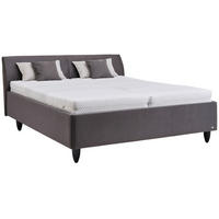 POLSTERBETT 180/200 cm  Anthrazit  - Weiss/Anthrazit, Design, Holz/Kunststoff (180/200cm) - RUF Betten