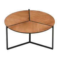 Măsuță De Cafea din material pe bază de lemn, 80/80/42 cm   - maro/negru, Design, metal/material pe bază de lemn (80/80/42cm) - MID.YOU
