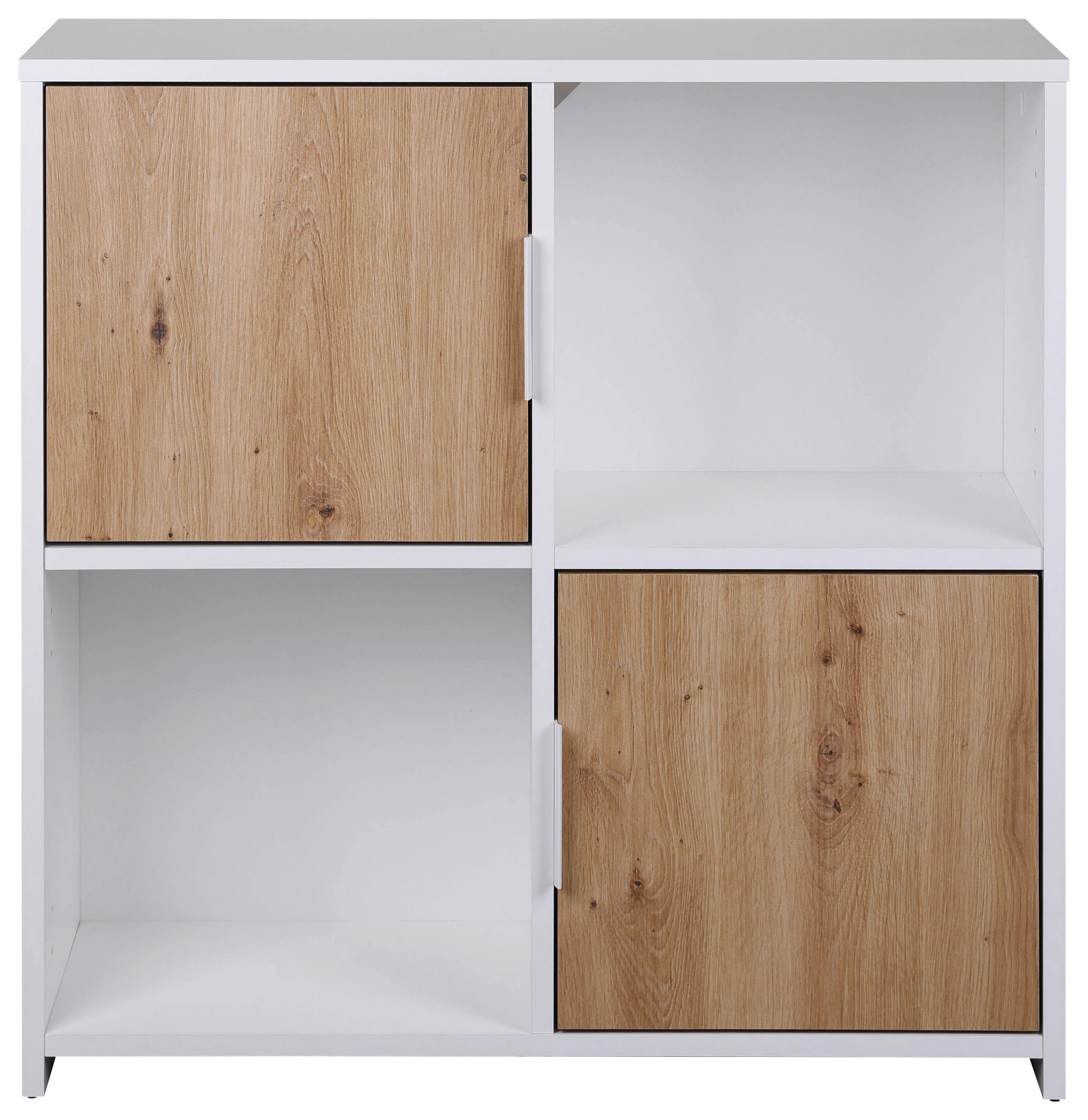 Livetastic REGÁL, biela, dub artisan, 77/77/30 cm