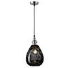 HÄNGELEUCHTE Uller 20/140 cm   - Schwarz/Nickelfarben, Design, Glas/Metall (20/140cm) - Fischer & Honsel
