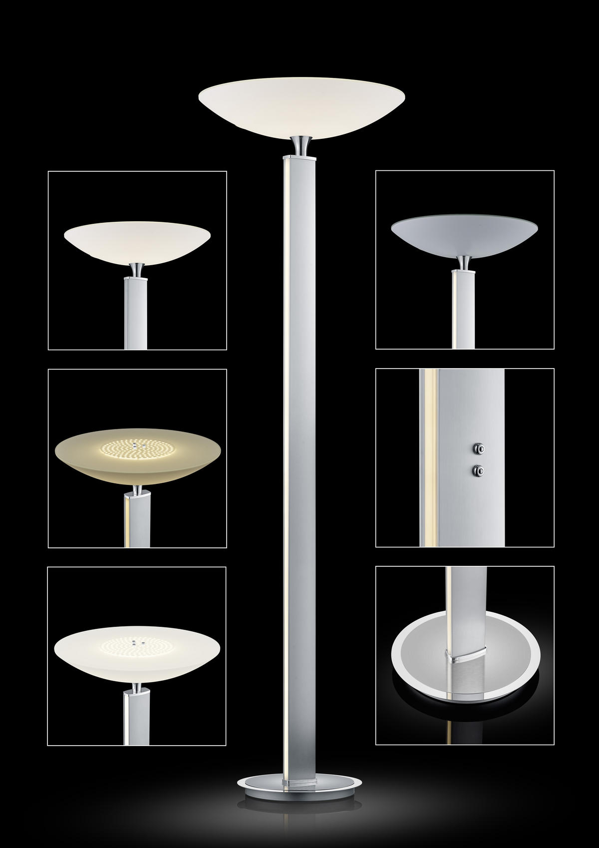 LED-DECKENFLUTER 53/179 cm    - Weiß, Design, Glas/Metall (53/179cm) - Bankamp