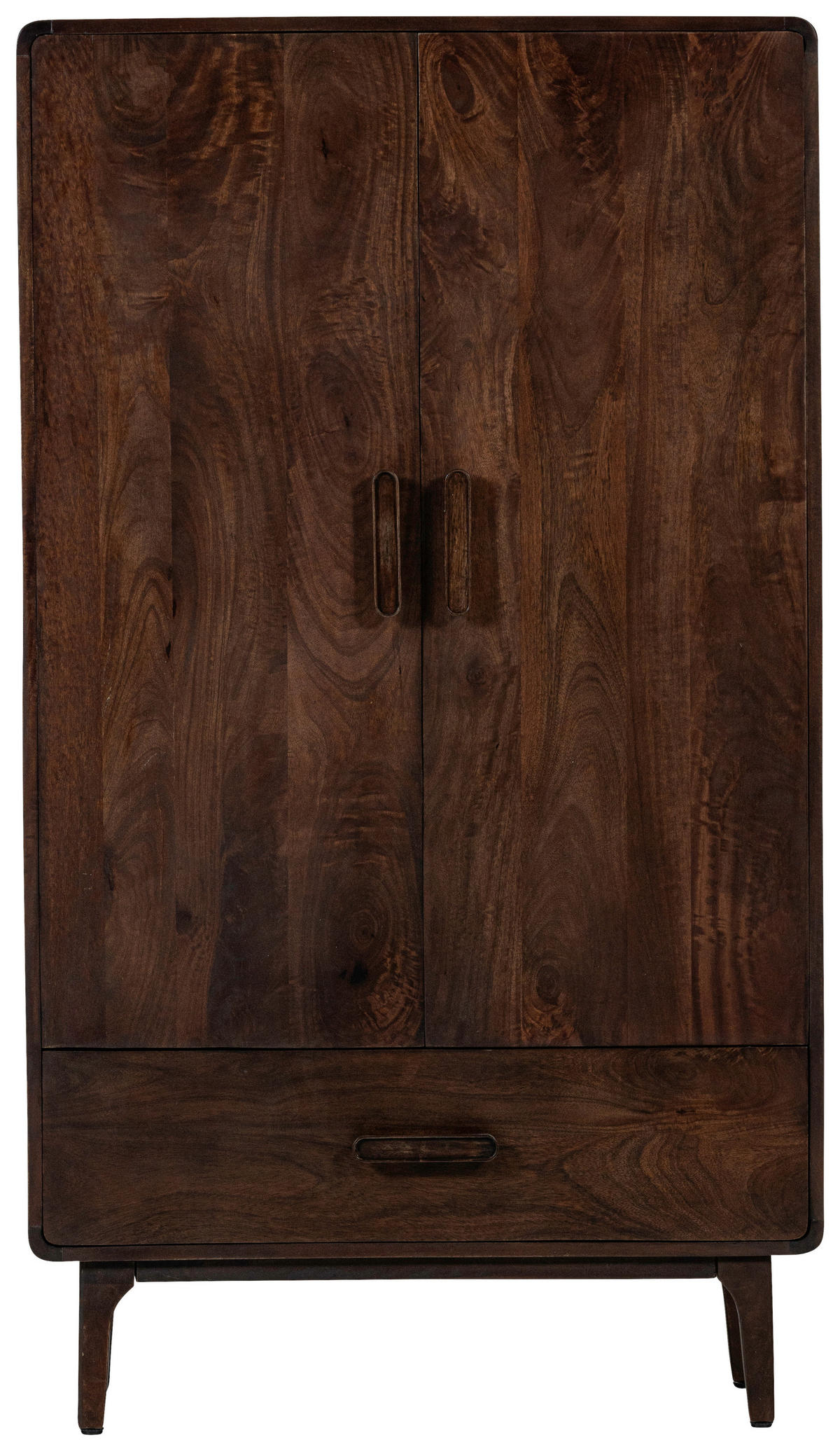 HIGHBOARD Liya 85/150/35 cm 1 Schublade(n)  - Dunkelbraun, Design, Holz/Metall (85/150/35cm) - Livetastic