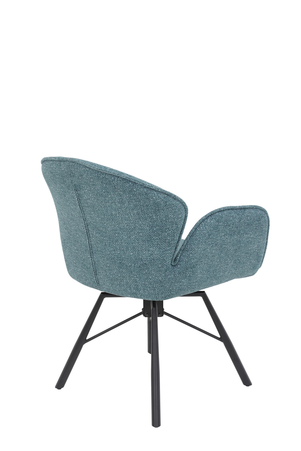 ARMLEHNSTUHL-SET 2 Stück  in Stahl Bouclé  - Salbeigrün/Schwarz, MODERN, Textil/Metall (62/83/66cm) - MID.YOU