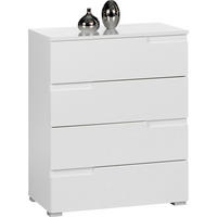 KOMMODE Spice  in 65/80/40 cm  - Weiß Hochglanz/Silberfarben, Design, Holzwerkstoff/Kunststoff (65/80/40cm) - Carryhome